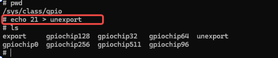 GPIO取消导出