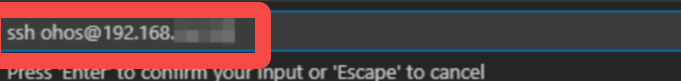 Enter SSH Command