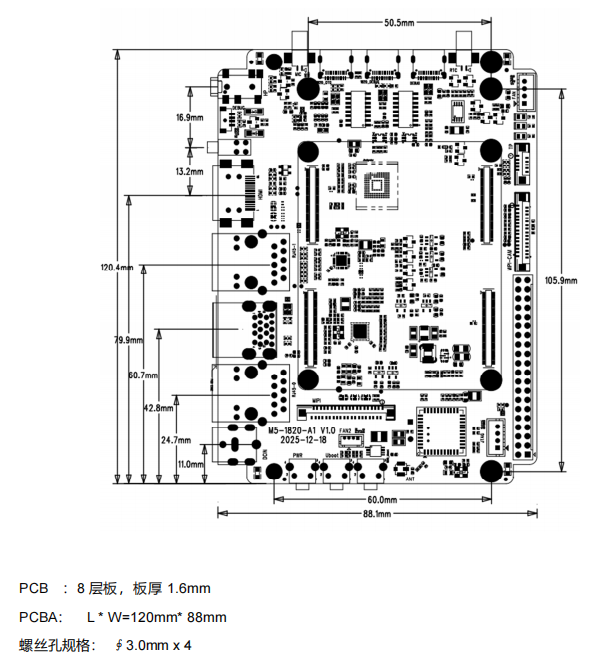 PCB尺寸图